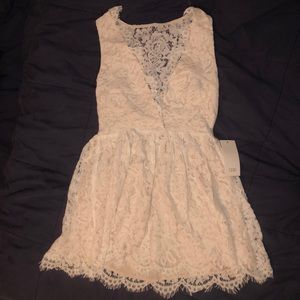 White Lace Skater Dress